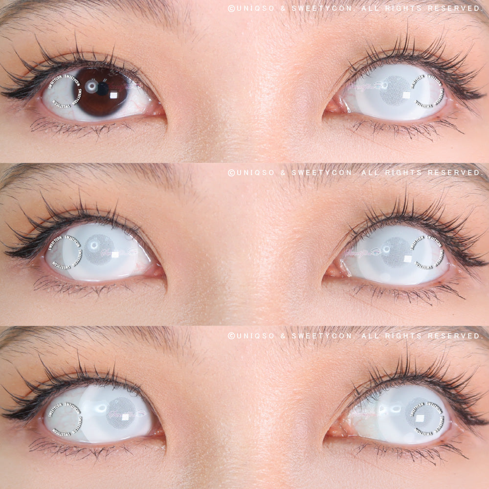 Sweety Mini Sclera UV White Blind Mesh (1 lens/pack)-Mini Sclera Contacts-UNIQSO EU