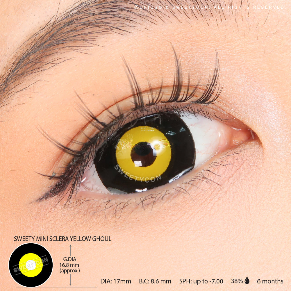 Sweety Mini Sclera Yellow Ghoul (1 lens/pack)-Mini Sclera Contacts-UNIQSO EU