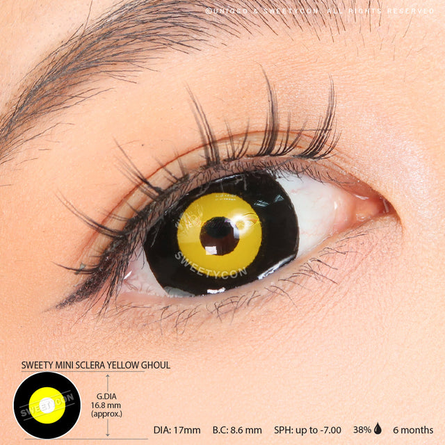 Sweety Mini Sclera Yellow Ghoul (1 lens/pack)-Mini Sclera Contacts-UNIQSO
