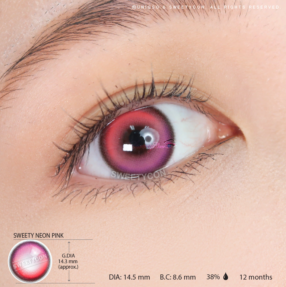 Sweety Neon Pink (1 lens/pack)-Colored Contacts-UNIQSO EU