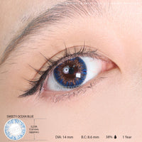 Sweety Ocean Blue Hazel colored contacts