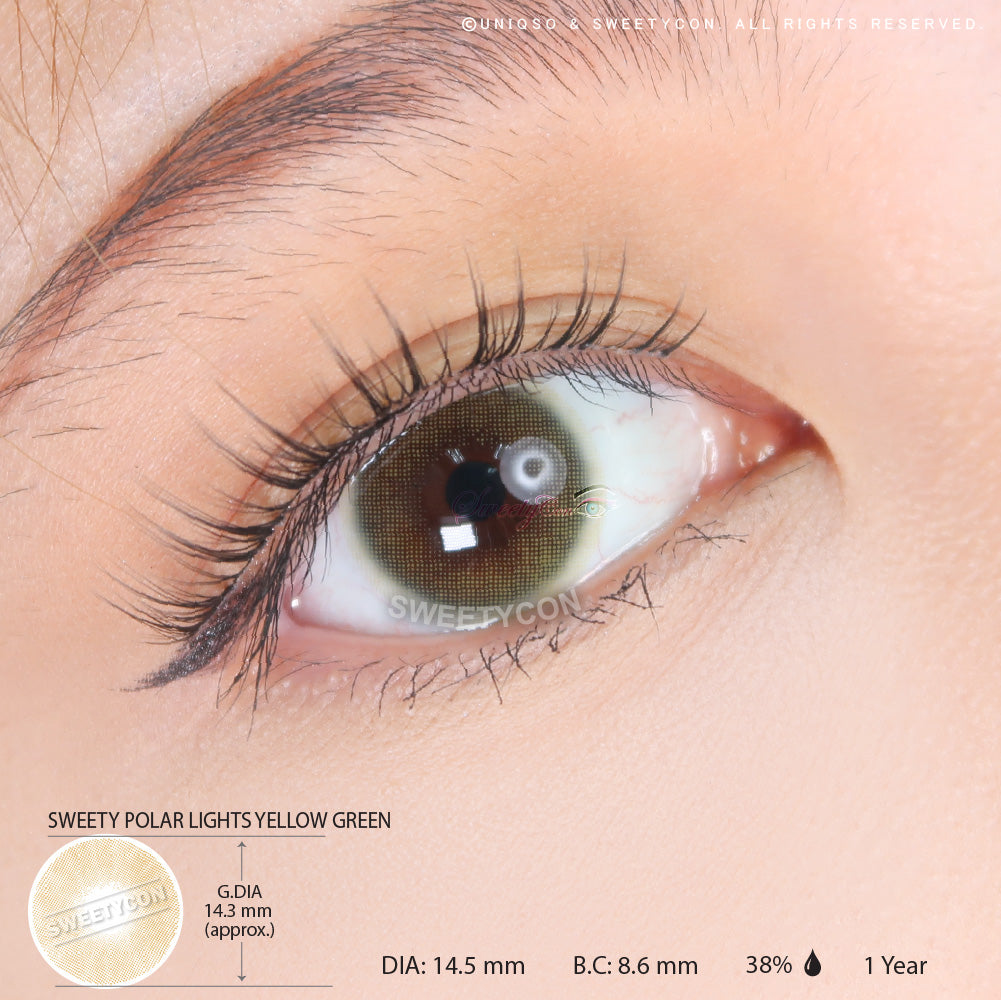Sweety Polar Lights Yellow Green (1 lens/pack)-Colored Contacts-UNIQSO EU