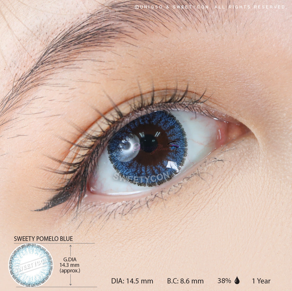 Sweety Pomelo Blue (1 lens/pack)-Colored Contacts-UNIQSO EU