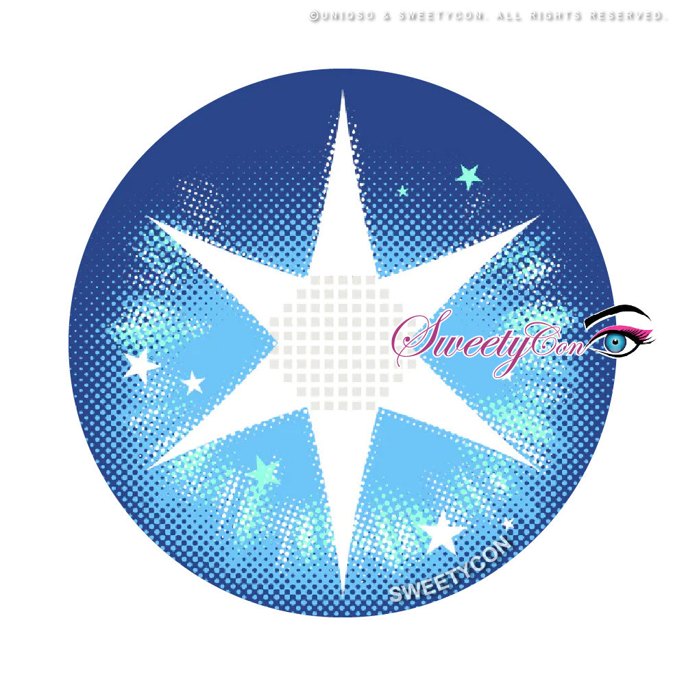 Sweety Pop Star Blue (1 lens/pack)-Colored Contacts-UNIQSO EU