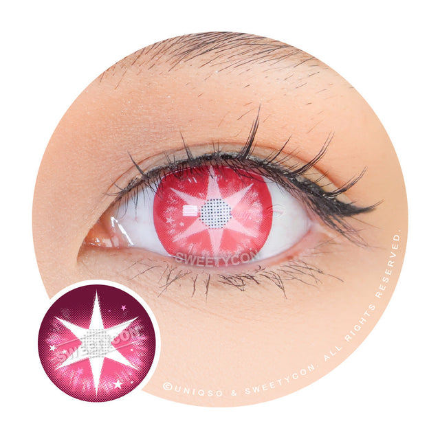 Sweety Pop Star Pink (1 lens/pack)-Colored Contacts-UNIQSO EU