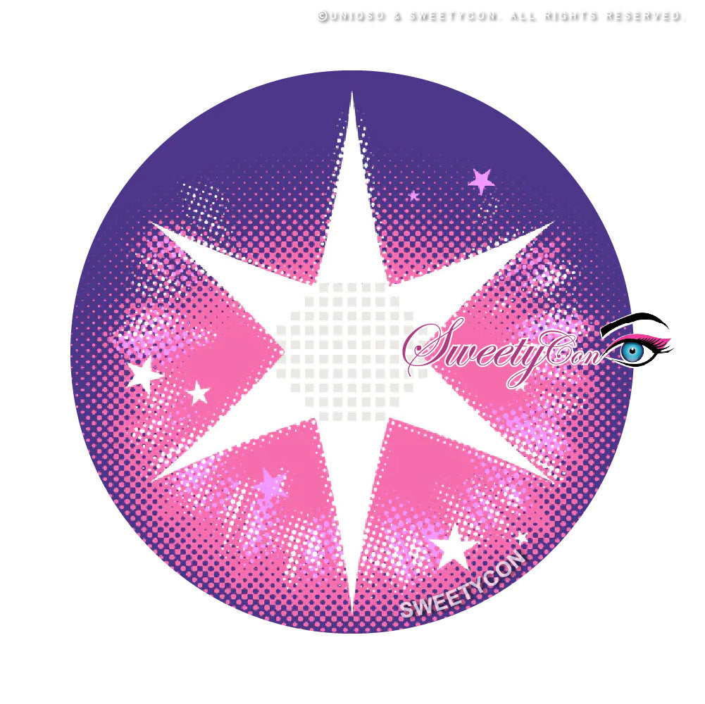 Sweety Pop Star Violet (1 lens/pack)-Colored Contacts-UNIQSO EU