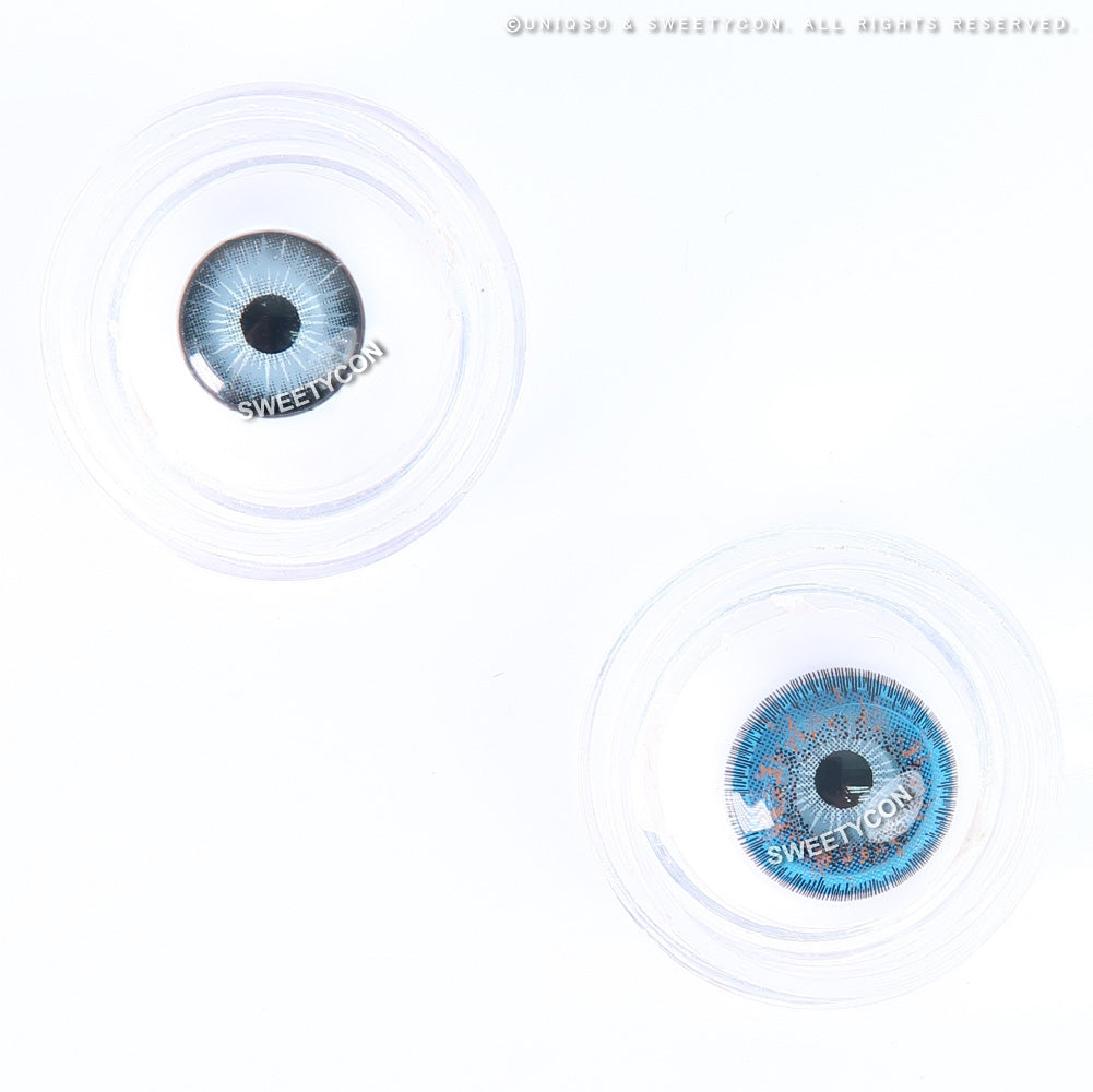 Sweety Poppy Blue (1 lens/pack)-Colored Contacts-UNIQSO EU