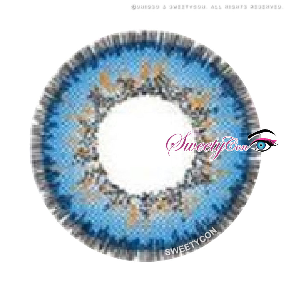 Sweety Poppy Blue (1 lens/pack)-Colored Contacts-UNIQSO EU
