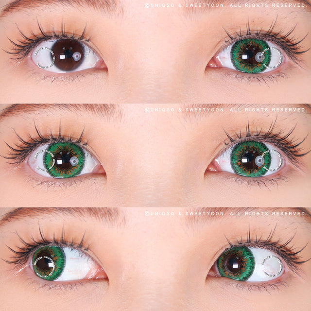Sweety Poppy Green (1 lens/pack)-Colored Contacts-UNIQSO EU