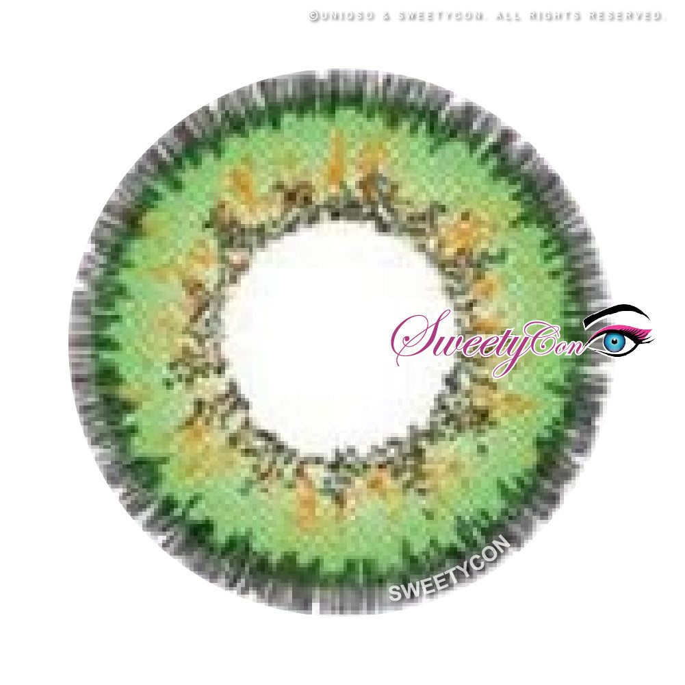 Sweety Poppy Green (1 lens/pack)-Colored Contacts-UNIQSO EU