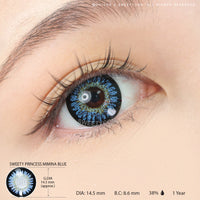 Sweety Princess Mimina Blue (1 lens/pack)-Colored Contacts-UNIQSO EU