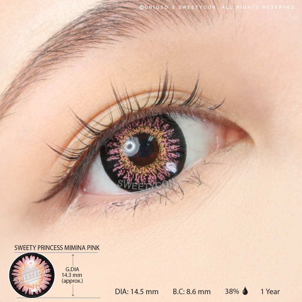 Sweety Princess Mimina Pink (1 lens/pack)-Colored Contacts-UNIQSO EU