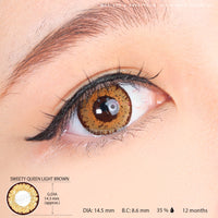 Sweety Queen Light Brown (1 lens/pack)-Colored Contacts-UNIQSO EU