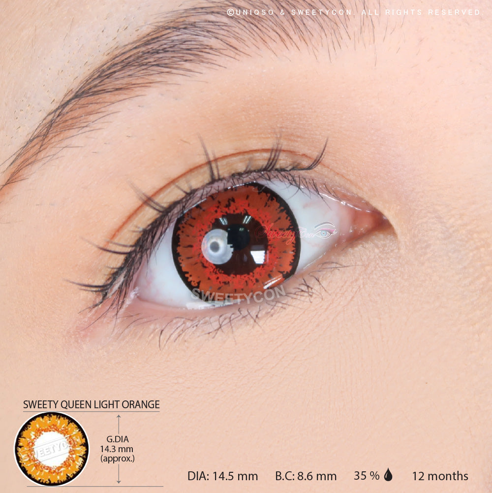 Sweety Queen Light Orange (1 lens/pack)-Colored Contacts-UNIQSO EU