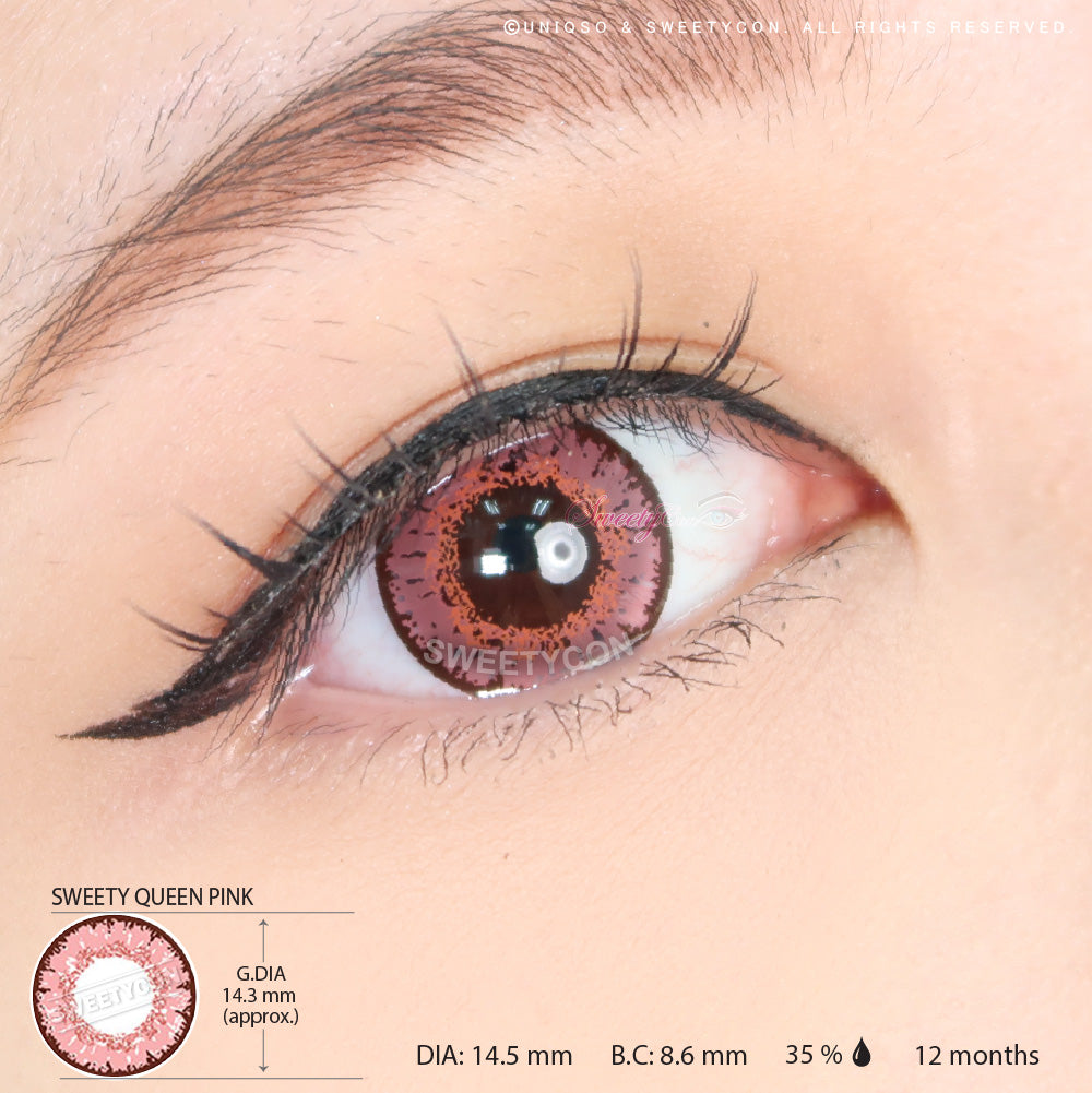 Sweety Queen Pink (1 lens/pack)-Colored Contacts-UNIQSO EU