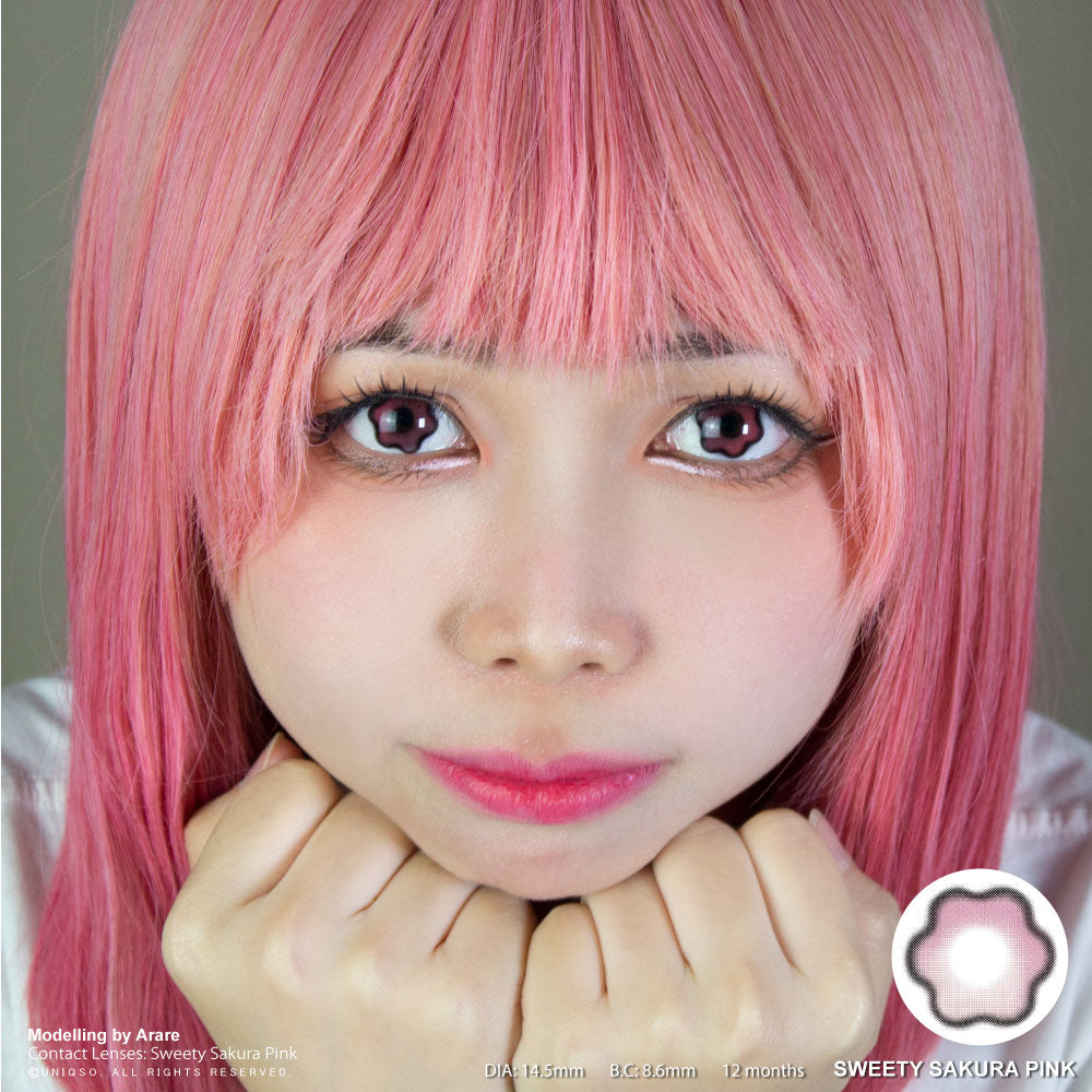 Sweety Sakura Pink (1 lens/pack)-Colored Contacts-UNIQSO EU