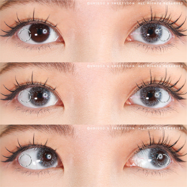 Sweety Shine Smile Grey (1 lens/pack)-Colored Contacts-UNIQSO EU