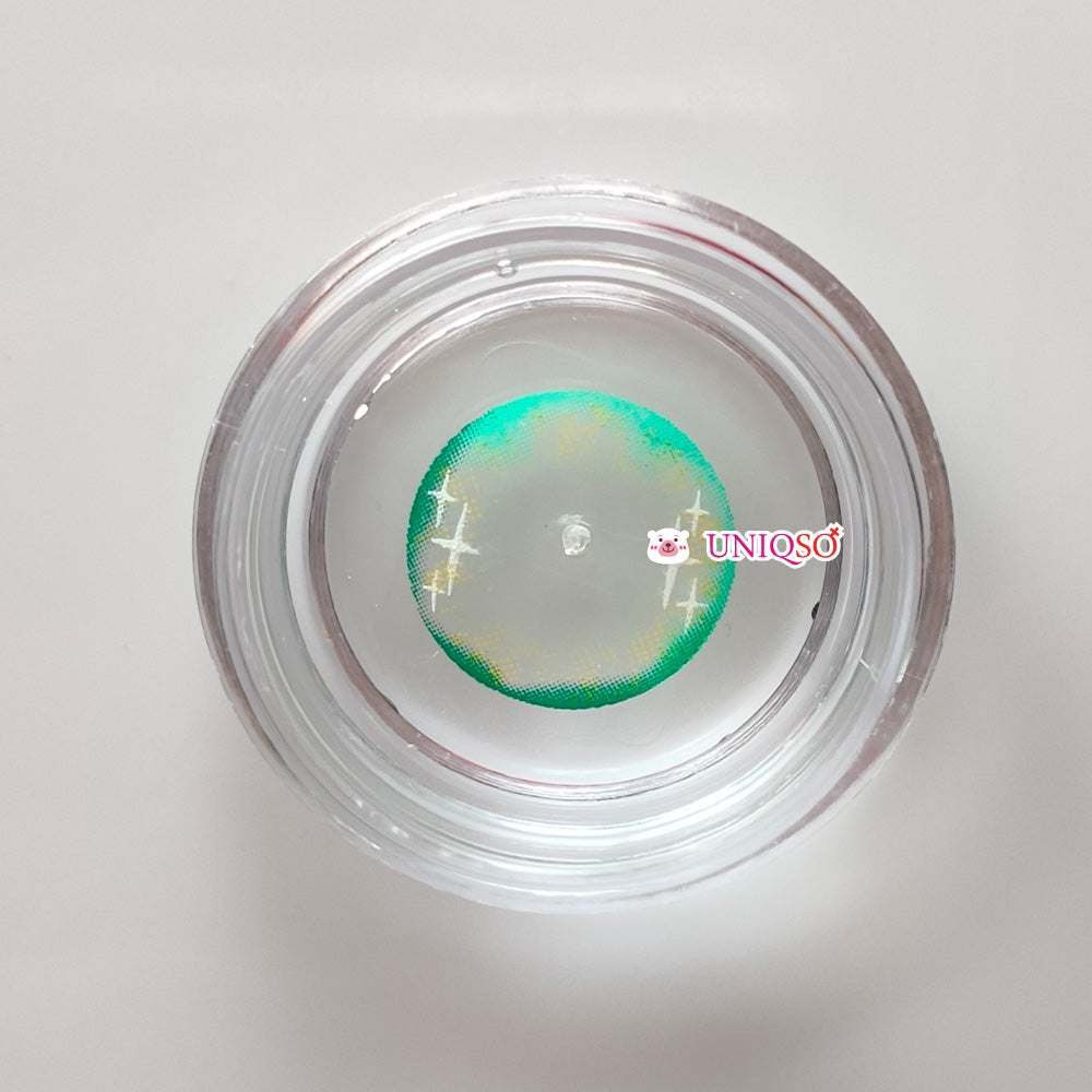 Sweety Shining Stars Green (1 lens/pack)-Colored Contacts-UNIQSO EU