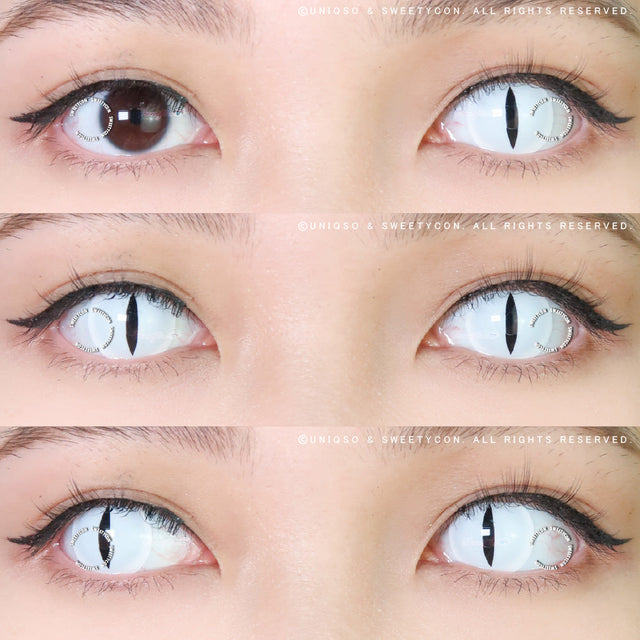 Sweety Snake Eye White (1 lens/pack)-Colored Contacts-UNIQSO EU