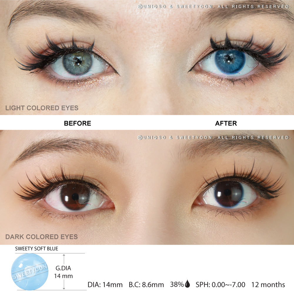 Sweety Soft Blue (1 lens/pack)-singleton_gift-UNIQSO EU