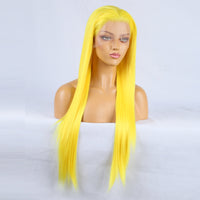 Tempting Yellow Front Lace Long Bangs-Lace Front Wig-UNIQSO EU