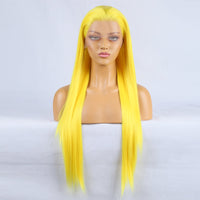 Tempting Yellow Front Lace Long Bangs-Lace Front Wig-UNIQSO EU