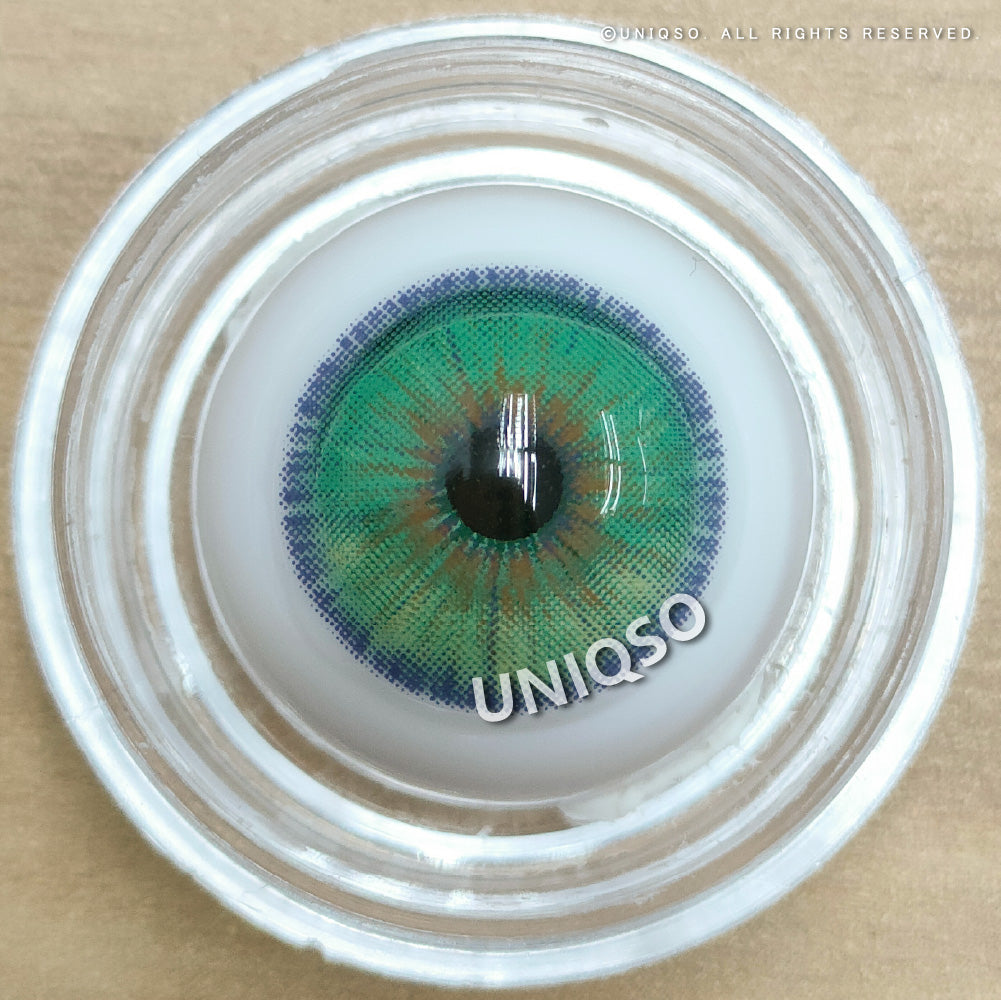 Urban Layer Las Vegas Jade Green colored contacts