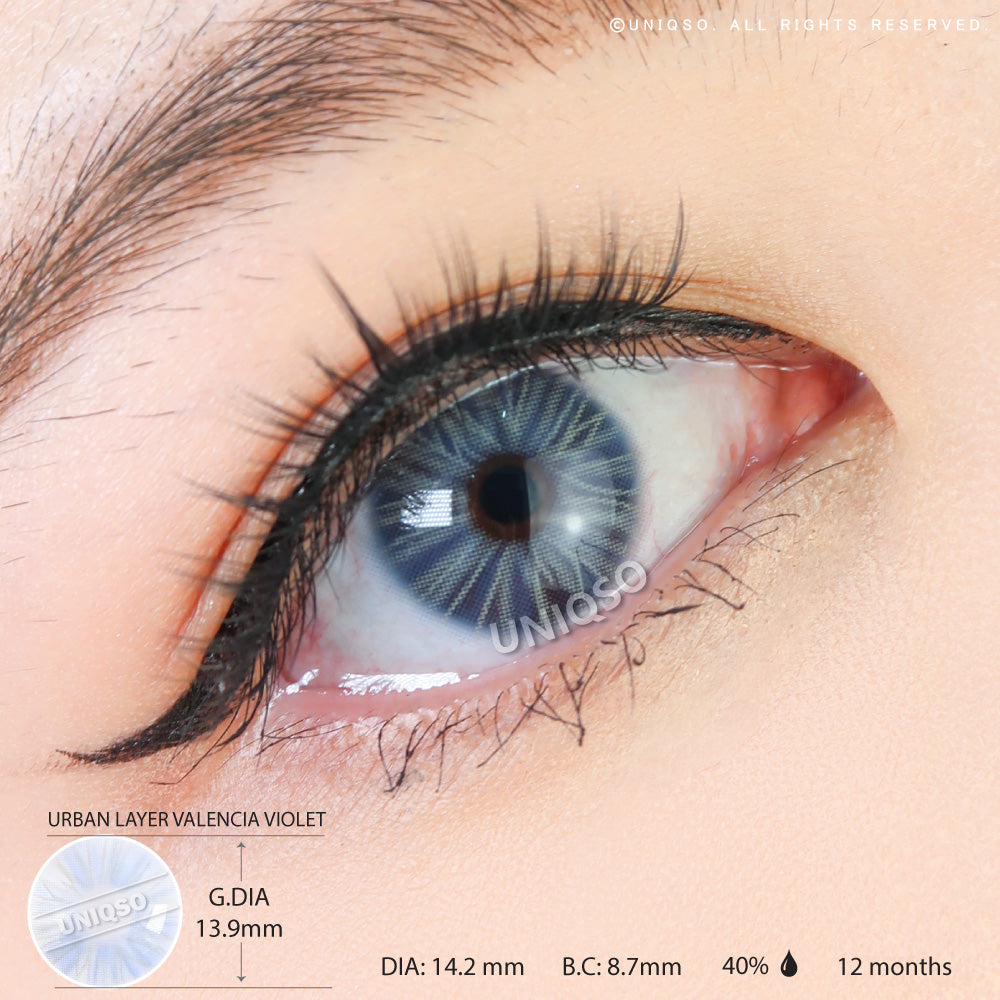 Urban Layer Valencia Violet (1 lens/pack)-Colored Contacts-UNIQSO EU