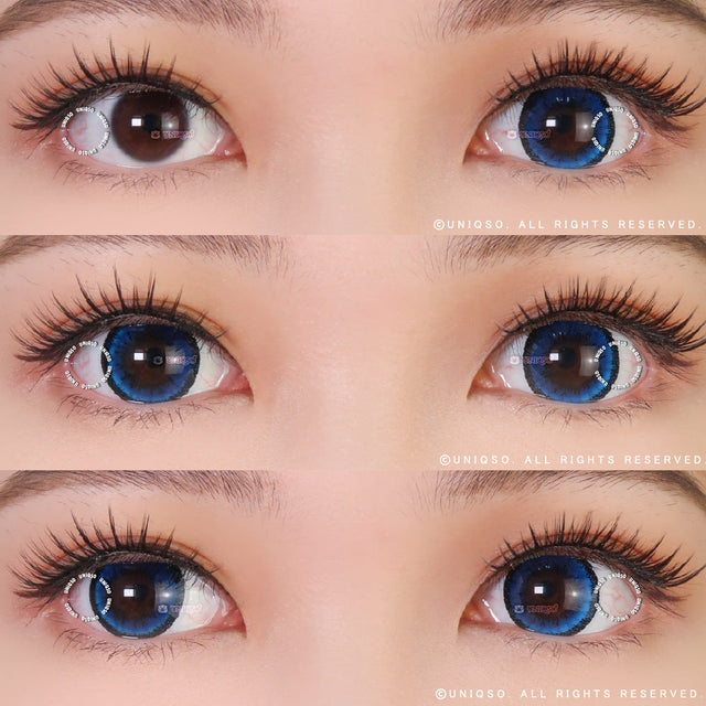 Western Eyes Dolly+ Blue (1 lens/pack)-Colored Contacts-UNIQSO EU