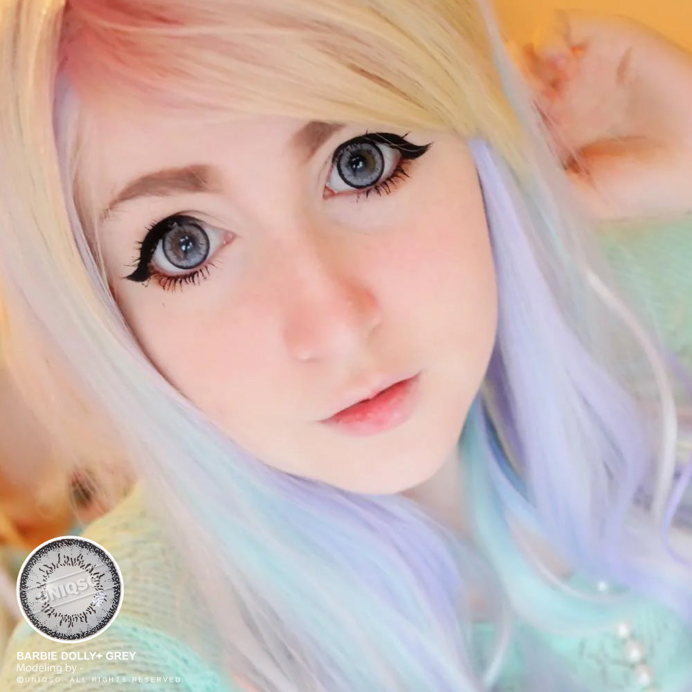 Western Eyes Dolly+ Grey (1 lens/pack)-Colored Contacts-UNIQSO EU