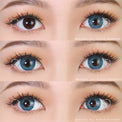Western Eyes Puffy 3 Tones Blue (1 lens/pack)-Colored Contacts-UNIQSO EU