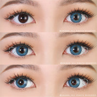 Western Eyes Puffy 3 Tones Blue (1 lens/pack)-Colored Contacts-UNIQSO EU