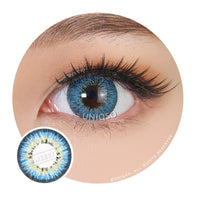 Western Eyes Puffy 3 Tones Blue (1 lens/pack)-Colored Contacts-UNIQSO EU