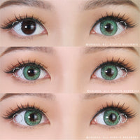 Western Eyes Puffy 3 Tones Green (1 lens/pack)-Colored Contacts-UNIQSO EU