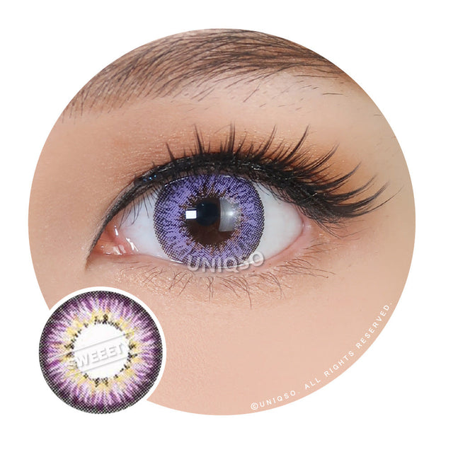 Western Eyes Puffy 3 Tones Violet (1 lens/pack)-Colored Contacts-UNIQSO EU