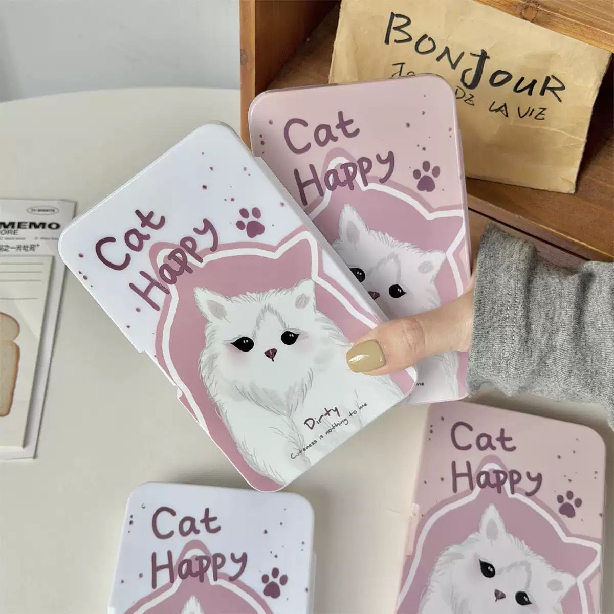 Lens Case Travel Kit - Happy Kitty-Lens Case-UNIQSO EU