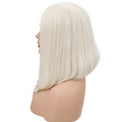White Pearl Velvet Front Lace Bob Wig-Lace Front Wig-UNIQSO