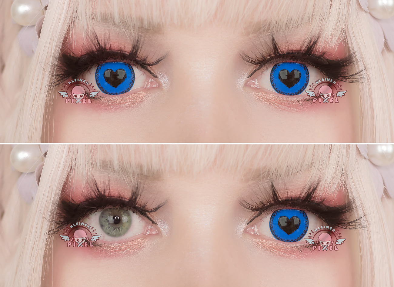 Anime Yandere Blue by KleinerPixel (1 lens/pack)-Colored Contacts-UNIQSO