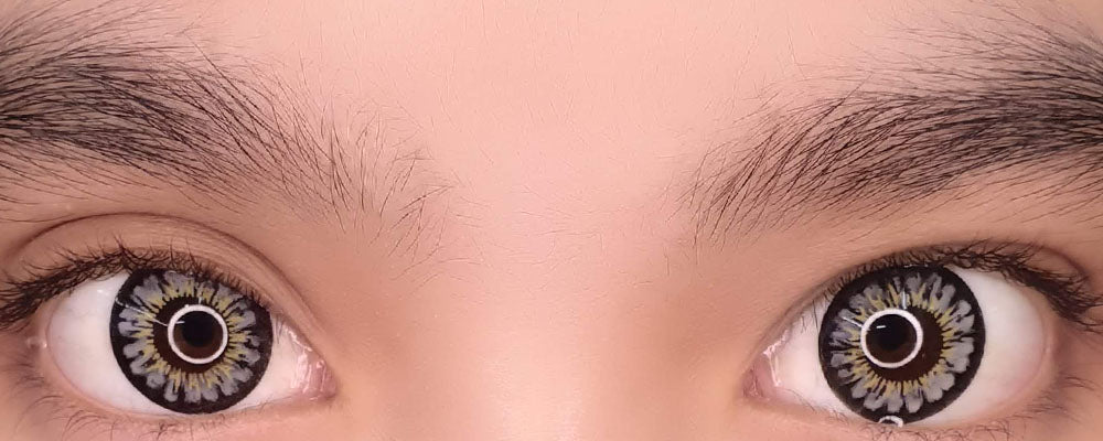 Sweety Chrysanthemum Grey (1 lens/pack)-Colored Contacts-UNIQSO