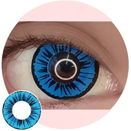 Sweety Crazy Petal Blue (1 lens/pack)-Crazy Contacts-UNIQSO