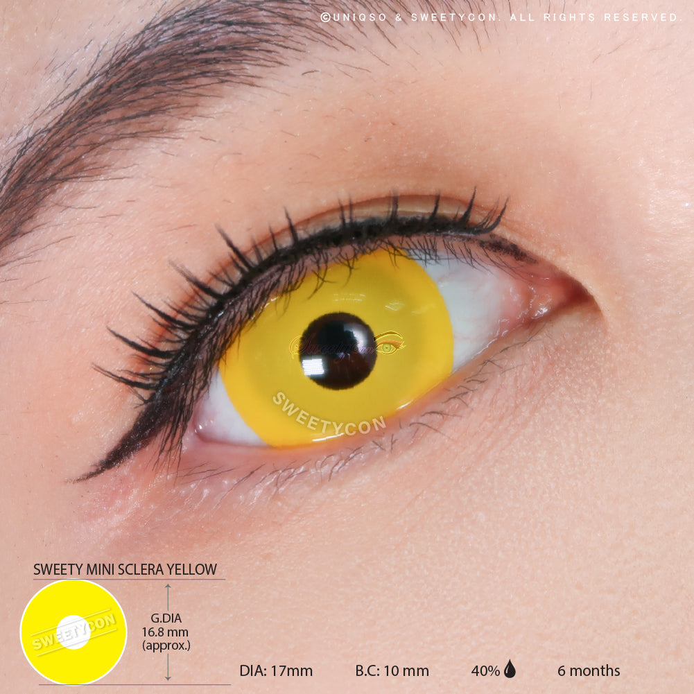 Sweety Mini Sclera Yellow (1 lens/pack)-Mini Sclera Contacts-UNIQSO
