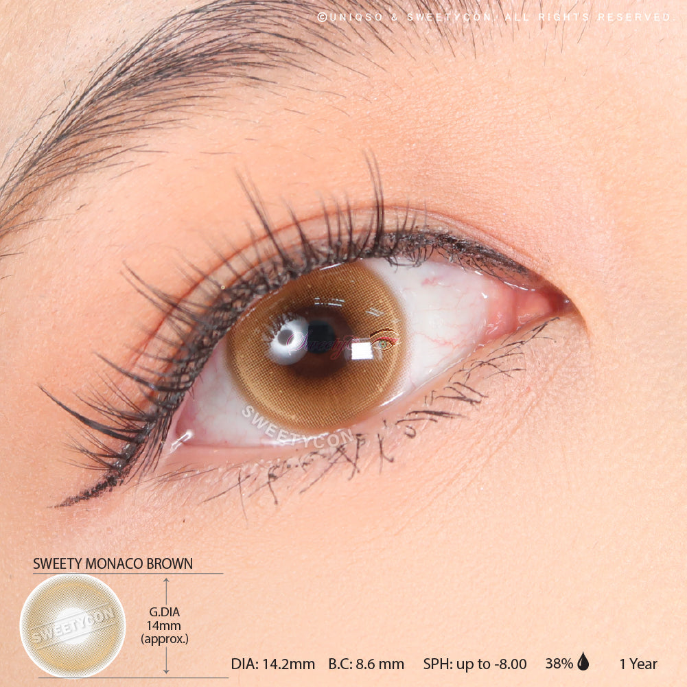 Sweety Monaco Brown (1 lens/pack)-Colored Contacts-UNIQSO EU