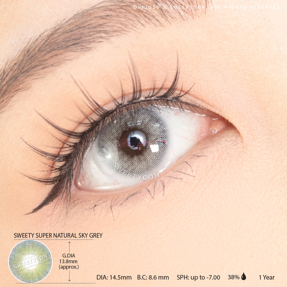 Sweety Super Natural Sky Grey (1 lens/pack)-Colored Contacts-UNIQSO EU