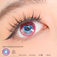 Sweety x Eyesinger Cupid Heart Pink (2 lenses/pack)-Colored Contacts-UNIQSO EU