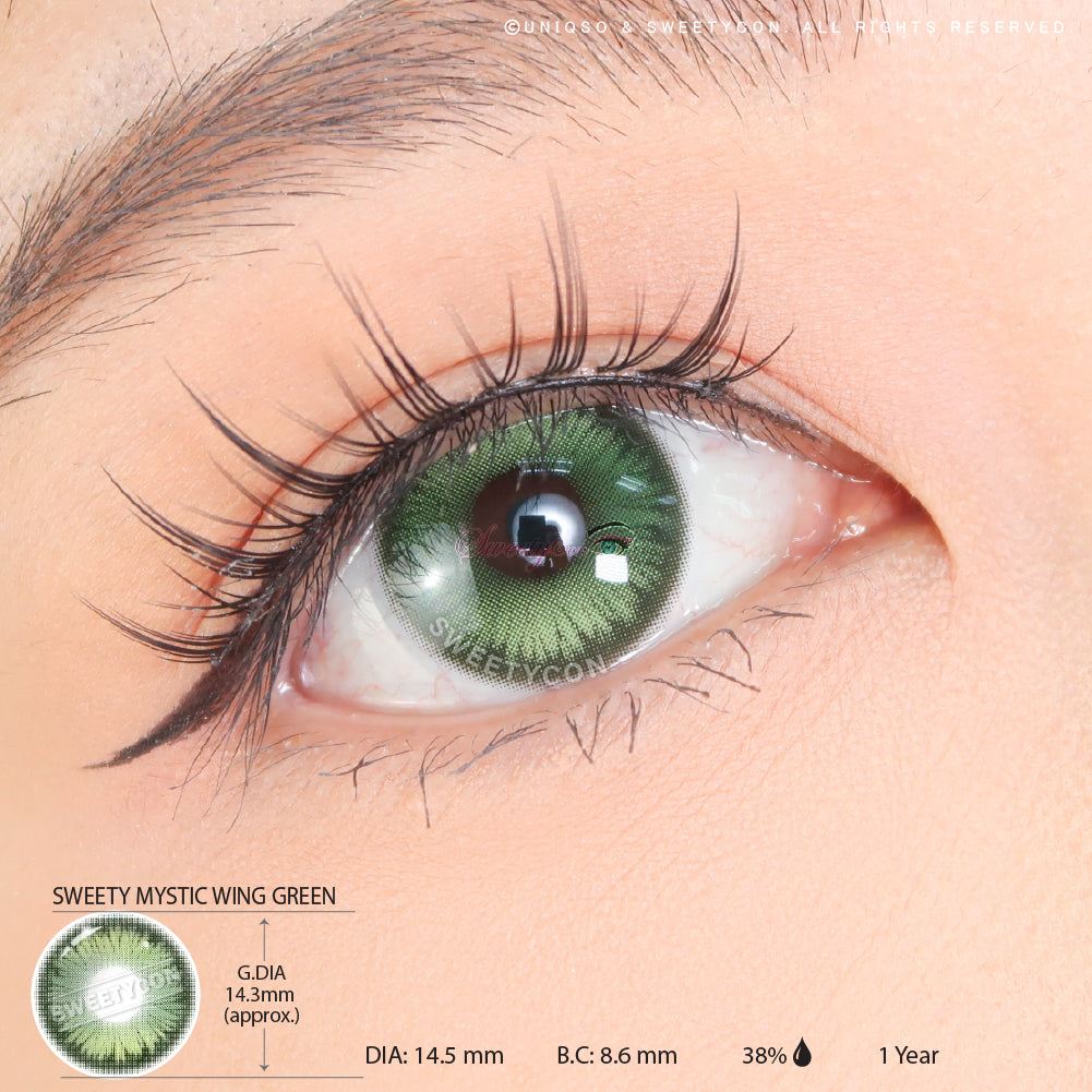 Sweety Mystic Wing Green (1 lens/pack）-Colored Contacts-UNIQSO