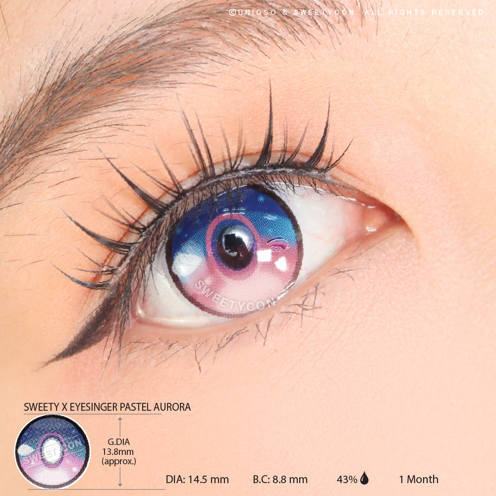 Sweety x Eyesinger Pastel Aurora (2 lenses/pack)-Colored Contacts-UNIQSO EU