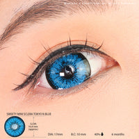 Sweety Mini Sclera Tokyo N Blue (1 lens/pack)-Mini Sclera Contacts-UNIQSO