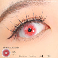 Sweety Crazy Chaos Eye Red (1 lens/pack)