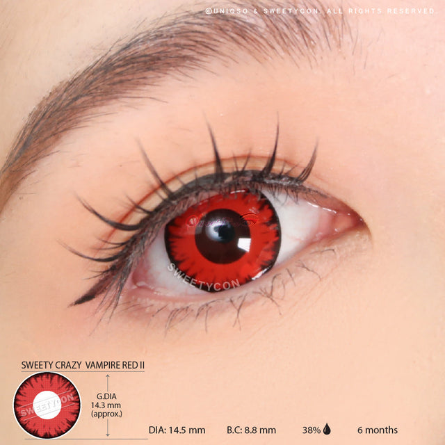 Sweety Crazy Vampire Red II (1 lens/pack)-Crazy Contacts-UNIQSO EU