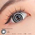 Sweety Mini Sclera Black Spiral (1 lens/pack)-Mini Sclera Contacts-UNIQSO